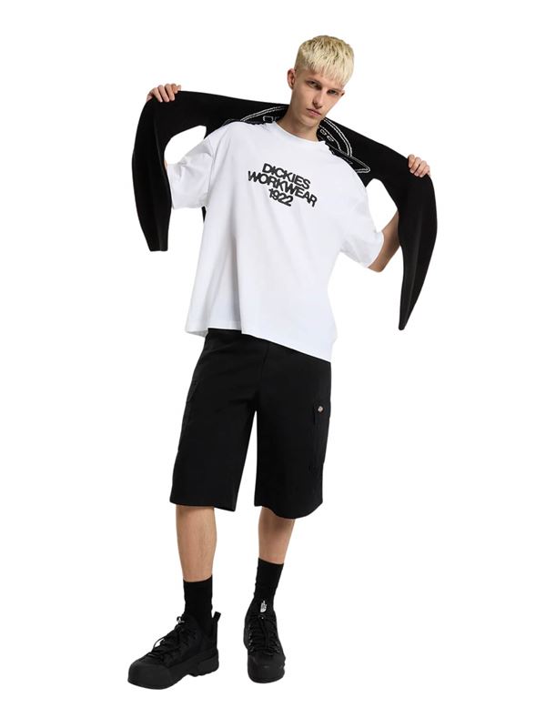 Dickies Shorts Eagle Bend Nero Frontale Intera