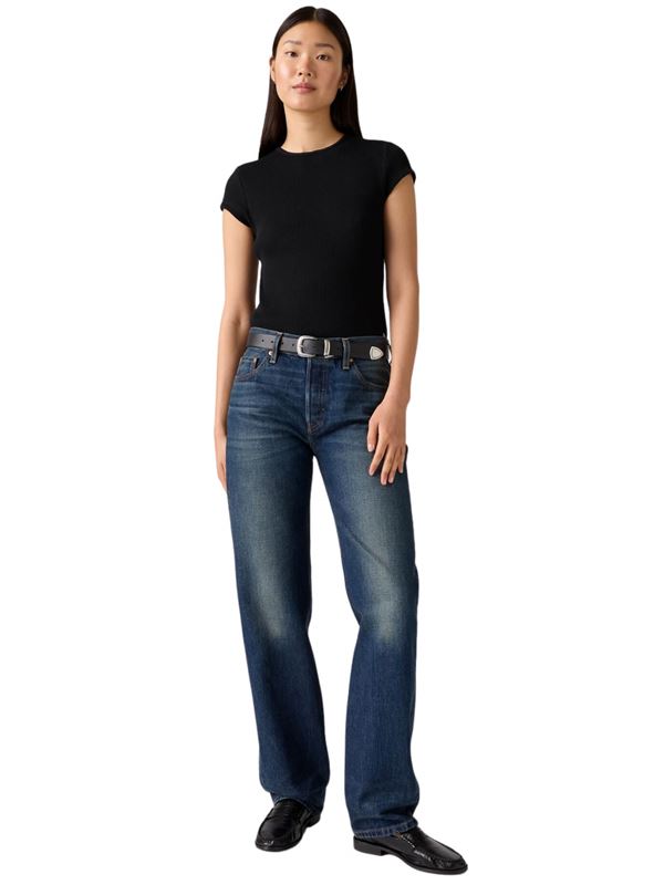Levi's Jeans 501® Anni ’90 Blu Educate in Arts Selvedge Frontale Intera