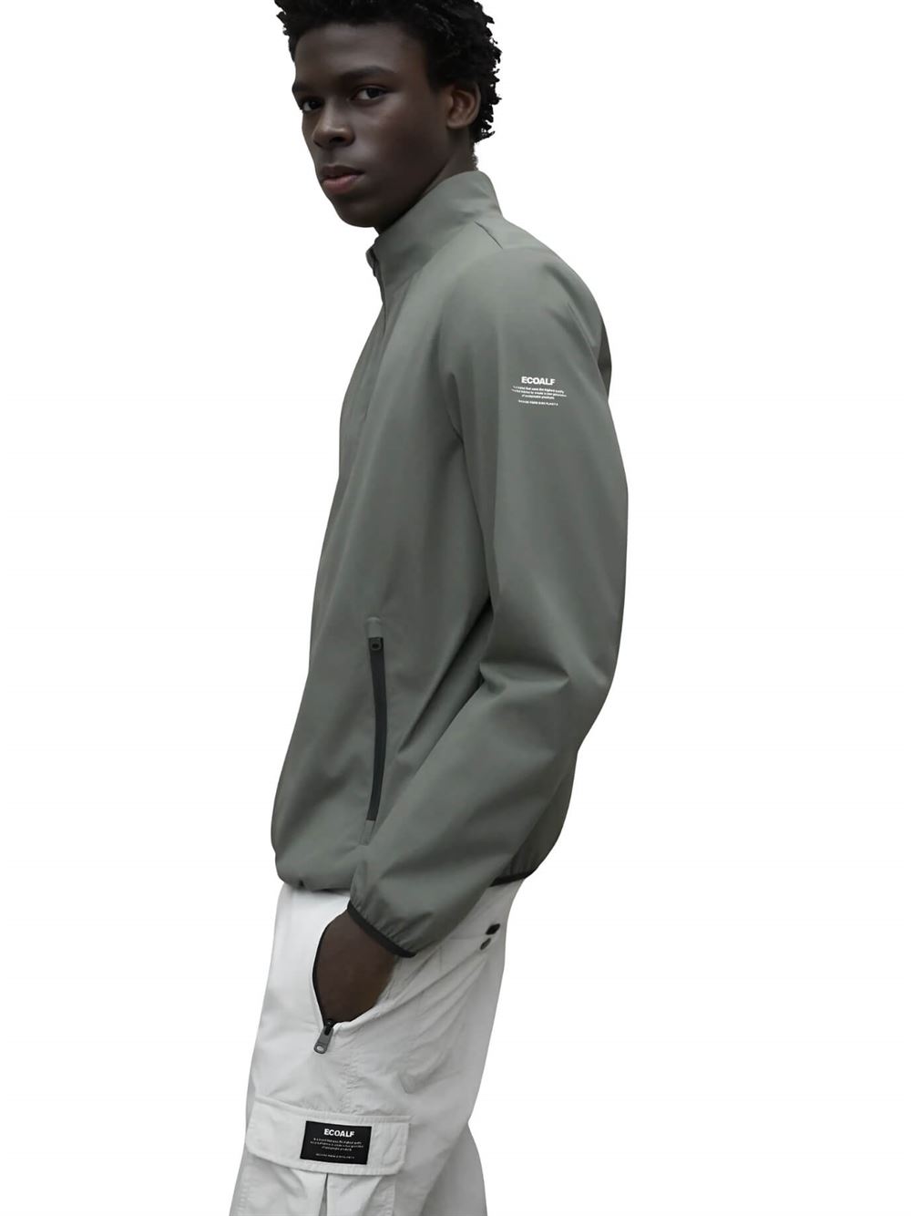 Ecoalf Giacca James Verde Oliva Laterale