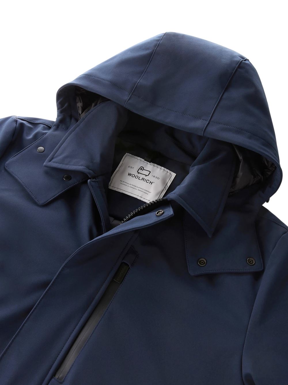 Woolrich Giubbino Barrow Mac Tech Soft Shell Coat Blu Melton Dettaglio