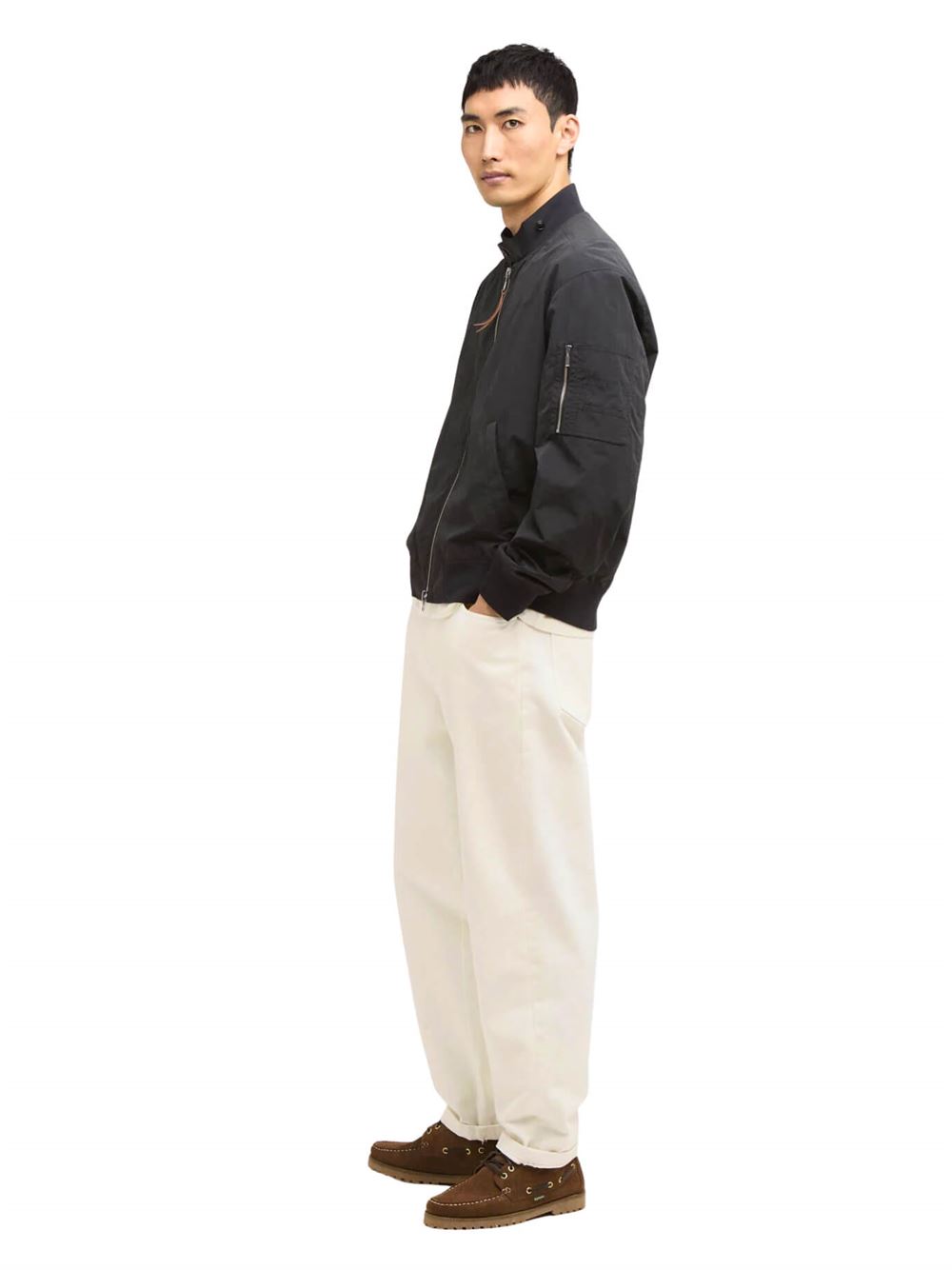 Barbour International Giacca Fenton Nero Frontale Intera