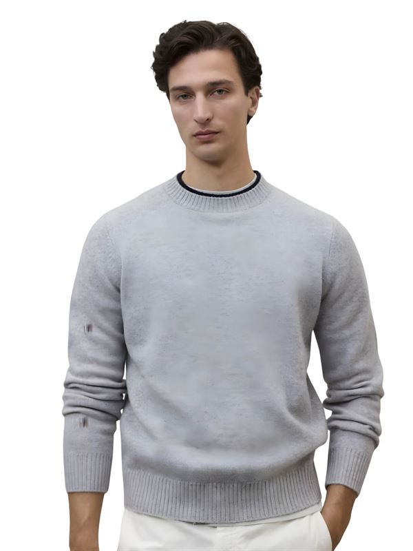Ecoalf Maglione Marula Grigio Chiaro Frontale