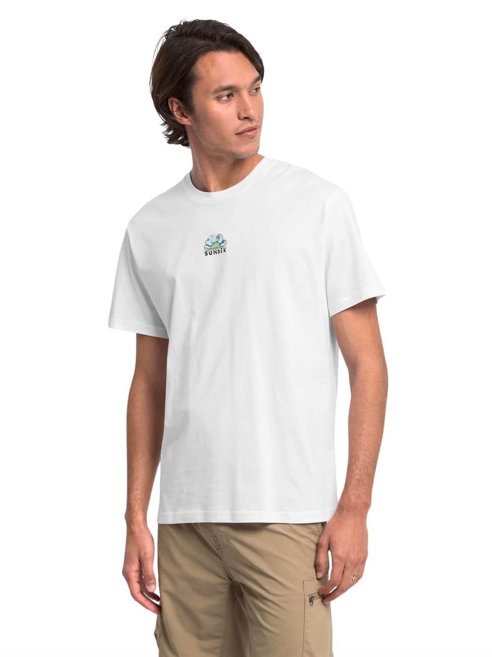 Sundek Tidal Surfer Print T-Shirt White Front