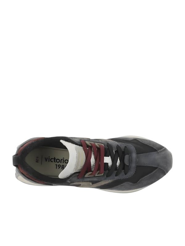 Victoria Unisex Root Washed Sneakers Black Top Side