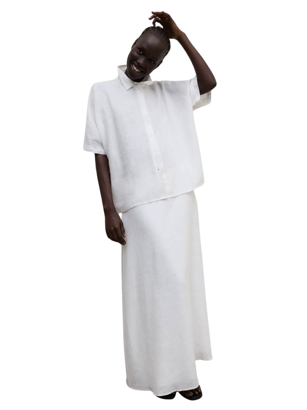 Ecoalf Camicia Melania Bianco Frontale Intera