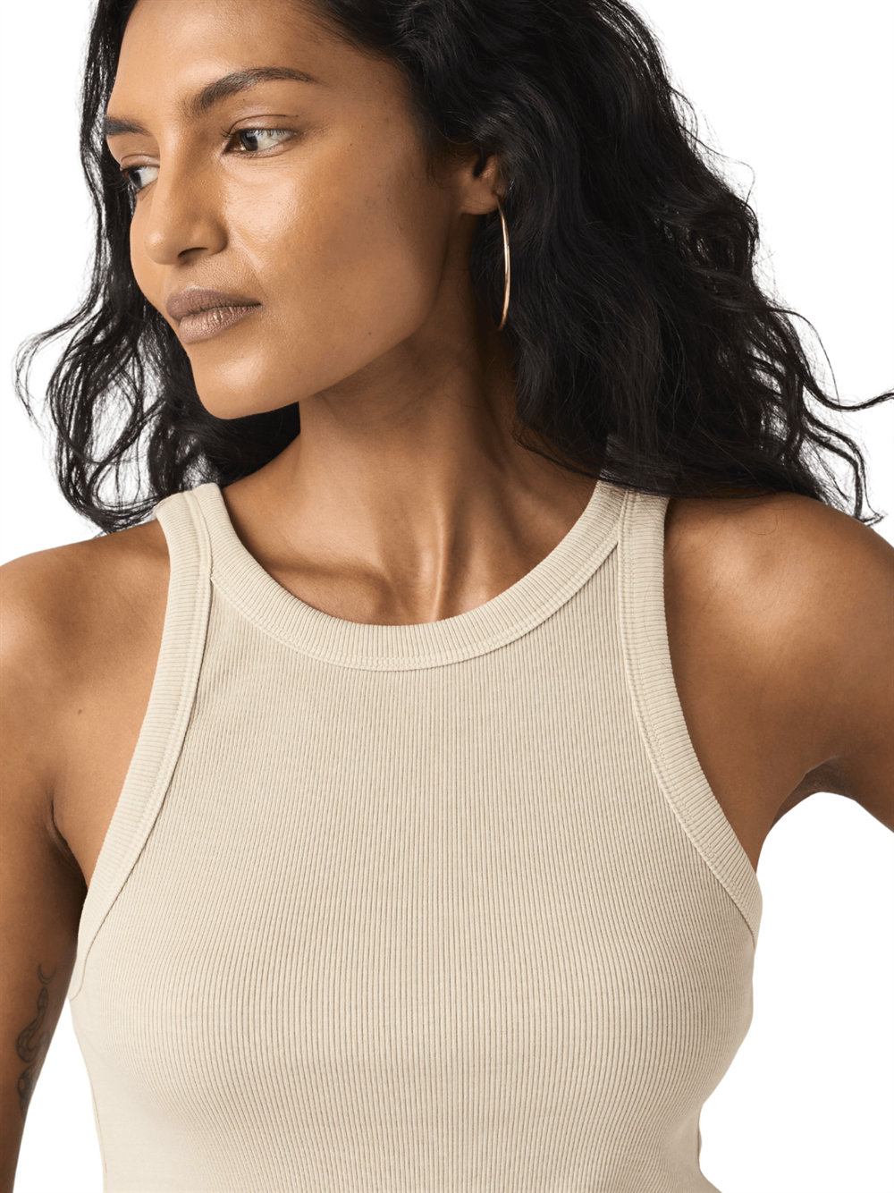 Levi's Canotta Essential Racer Tank Top Grigio Dettaglio