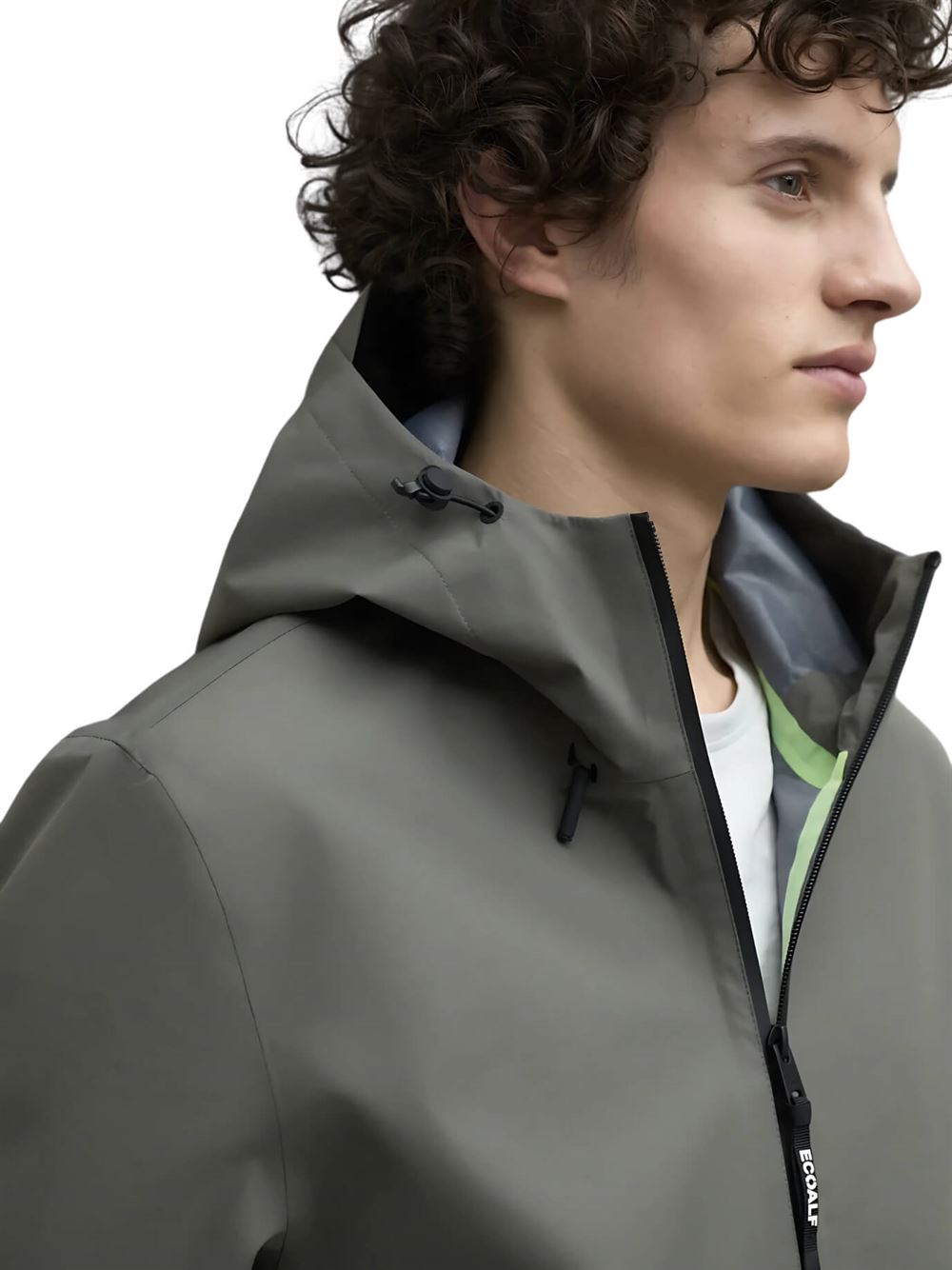 Ecoalf Venue Jacket Olive Green Detail