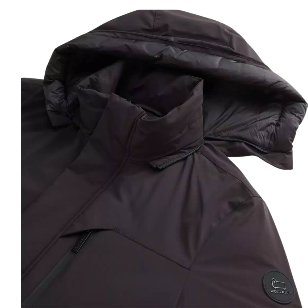 WOOLRICH Mountain Stretch Down Parka black M cappuccio