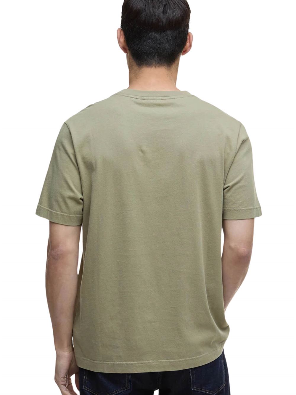 Barbour International T-shirt Stonebridge Verde Oliva Retro