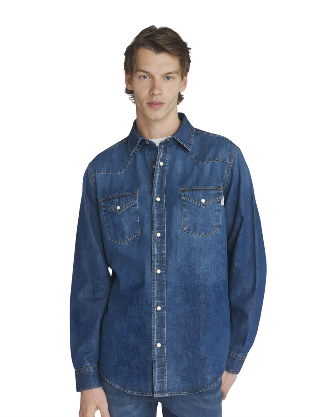 Roy Roger's Camicia Martin Denim Frontale