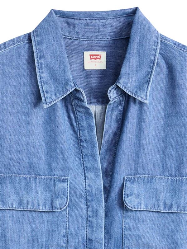 Levi's Camicia Elaine Utility Lightweight Blu Chill Girl Logo
