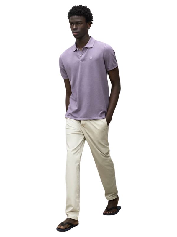 Ecoalf Tedan Polo Dusty Mauve Frontal