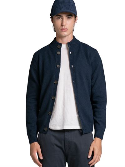 Impure Chase Cardigan Navy Front