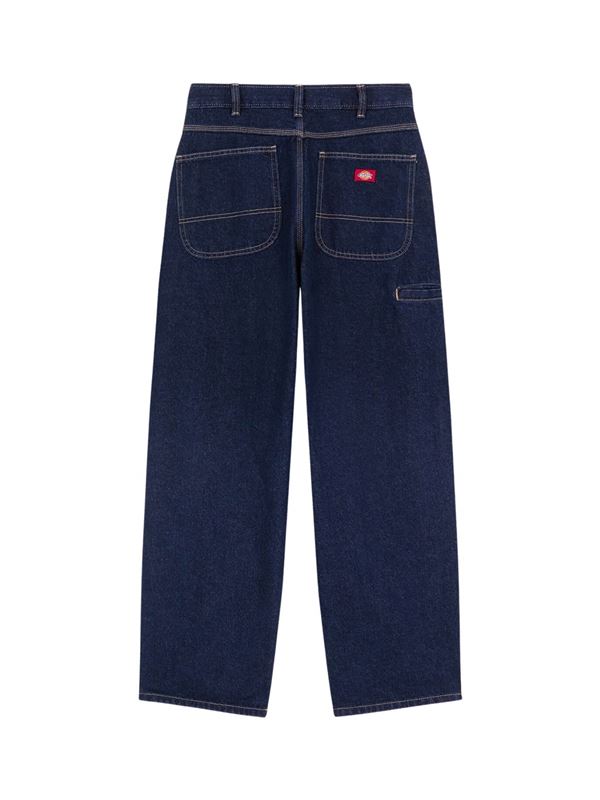 Dickies Jeans 958 Baggy Tapered Work Blu Lavato Dettaglio Retro
