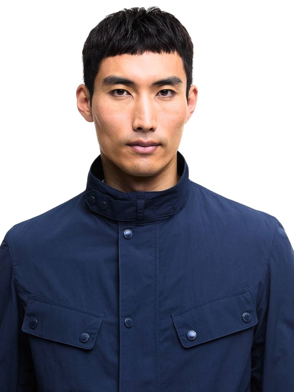 Barbour International Modern Duke Showerproof Jacket Navy Neck