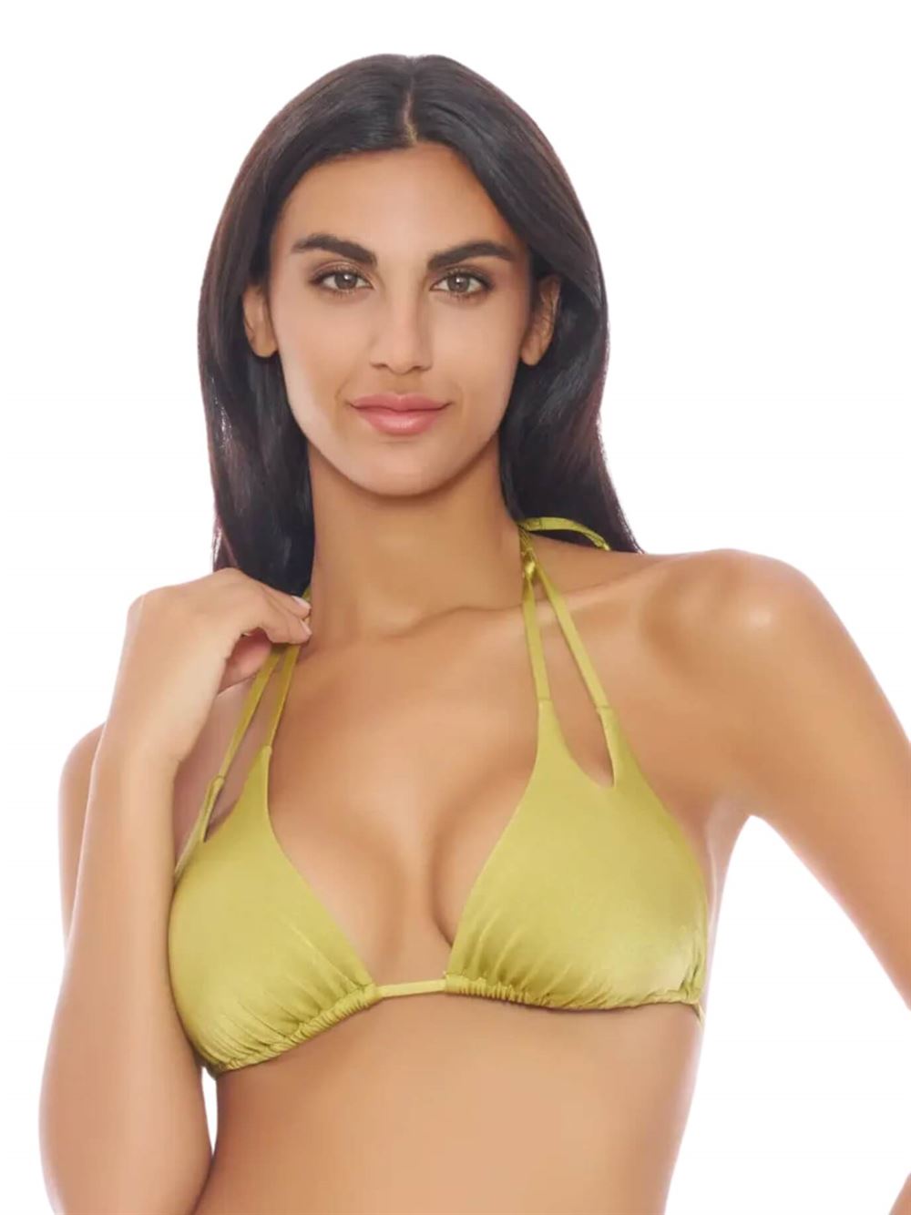 Miss Bikini Costume Satinato Cut-Out SS25 Rove Dettaglio Top Frontale