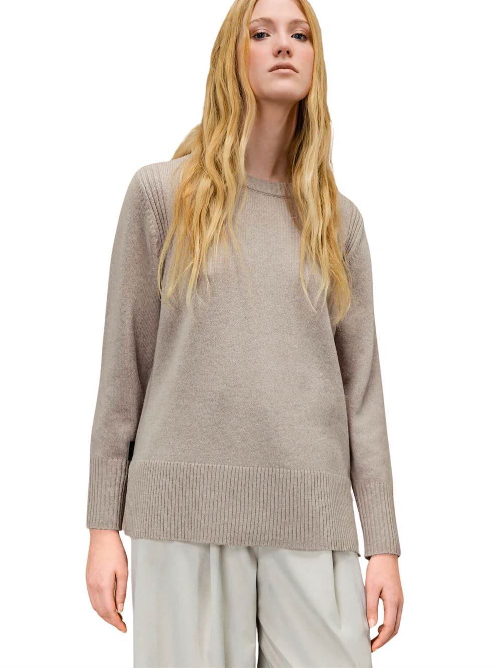 RRD Furbi Wool Round Wom Knit Beige Front