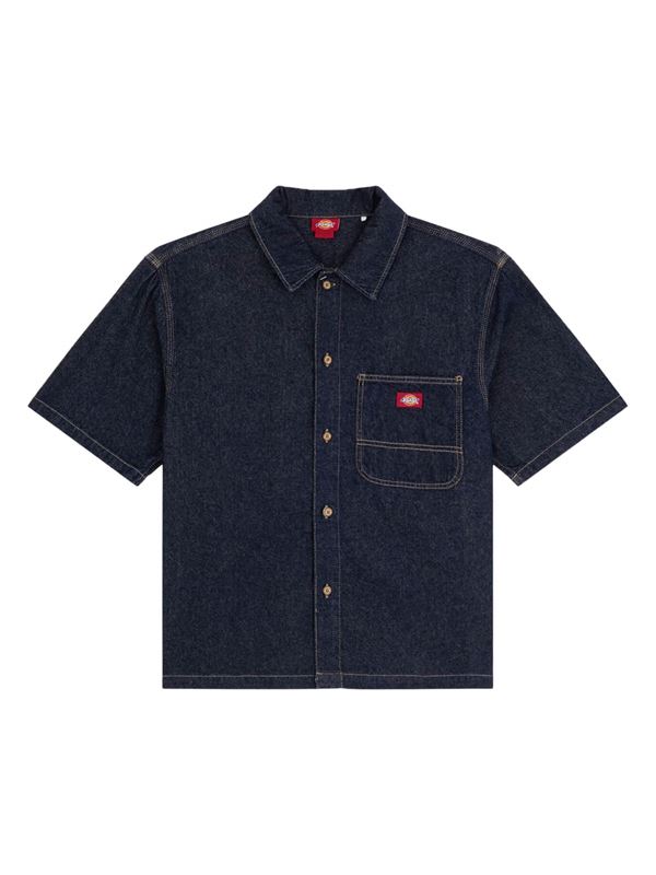 Dickies Camicia Denim Short Sleeve Blu Denim Lavato