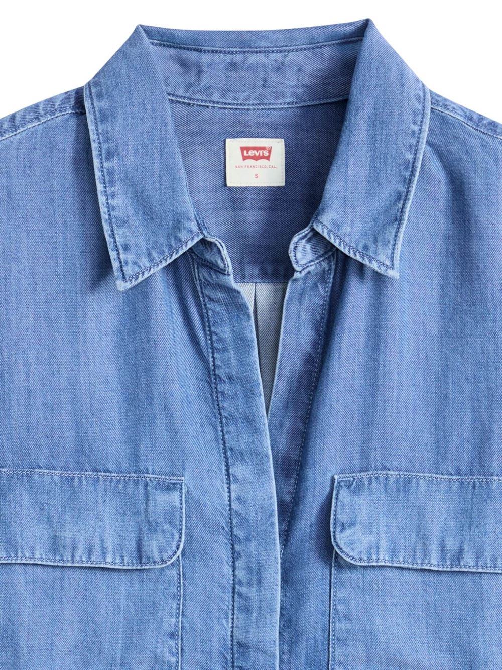 Levi's Camicia Elaine Utility Lightweight Blu Chill Girl Logo