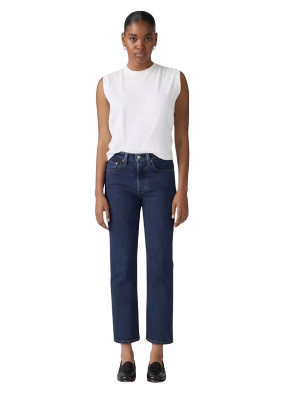 Levi's 501® Crop Jeans Salsa Stonewash Blue Frontal