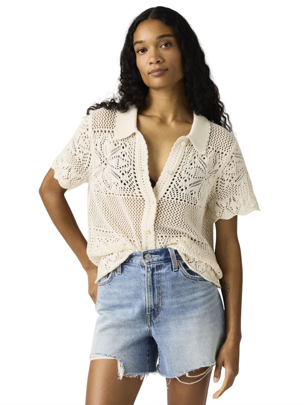 Levi's Camicia Susanna Floral Crochet Airone Frontale