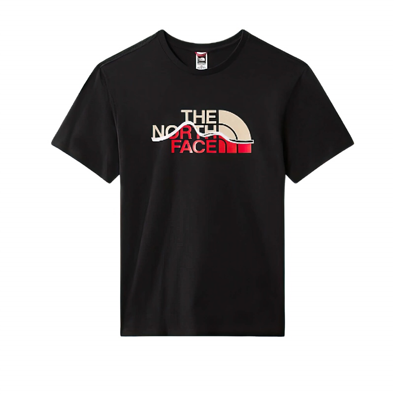 The-North-Face-Mountain-Line-tee-shirt-uomo-black-frontale