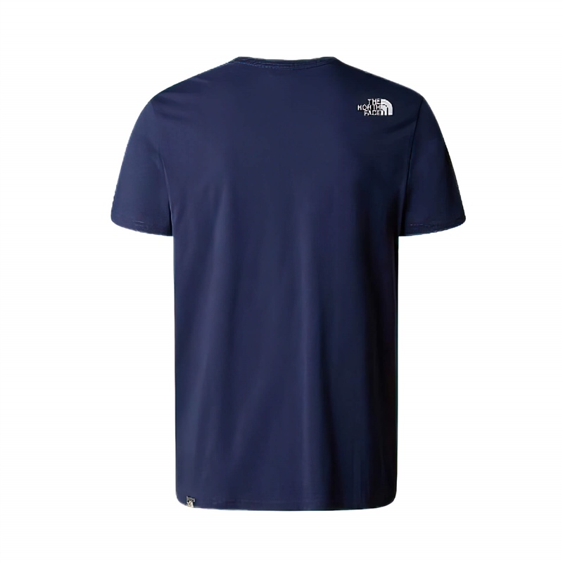 The-North-Face-Mountain-Line-tee-shirt-uomo-navy-retro