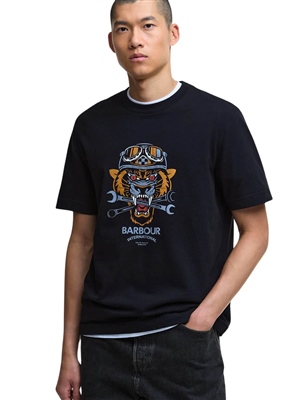 Barbour-International-T-shirt-Carlisle-Nero-Frontale