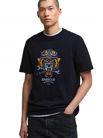 Barbour-International-T-shirt-Carlisle-Nero-Frontale