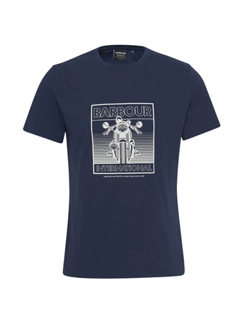 Barbour-International-T-shirt-Track-Blu-Navy