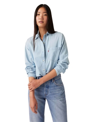 Levis-Camicia-Harlie-Boyfriend-Blu-Where-Is-She-Frontale