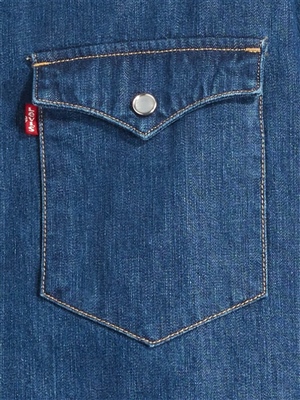 Levis-Camicia-Standard-Western-Barstow-Blu-Lower-Haight-Dettaglio