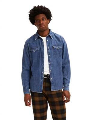 Levis-Camicia-Standard-Western-Barstow-Blu-Lower-Haight-Frontale