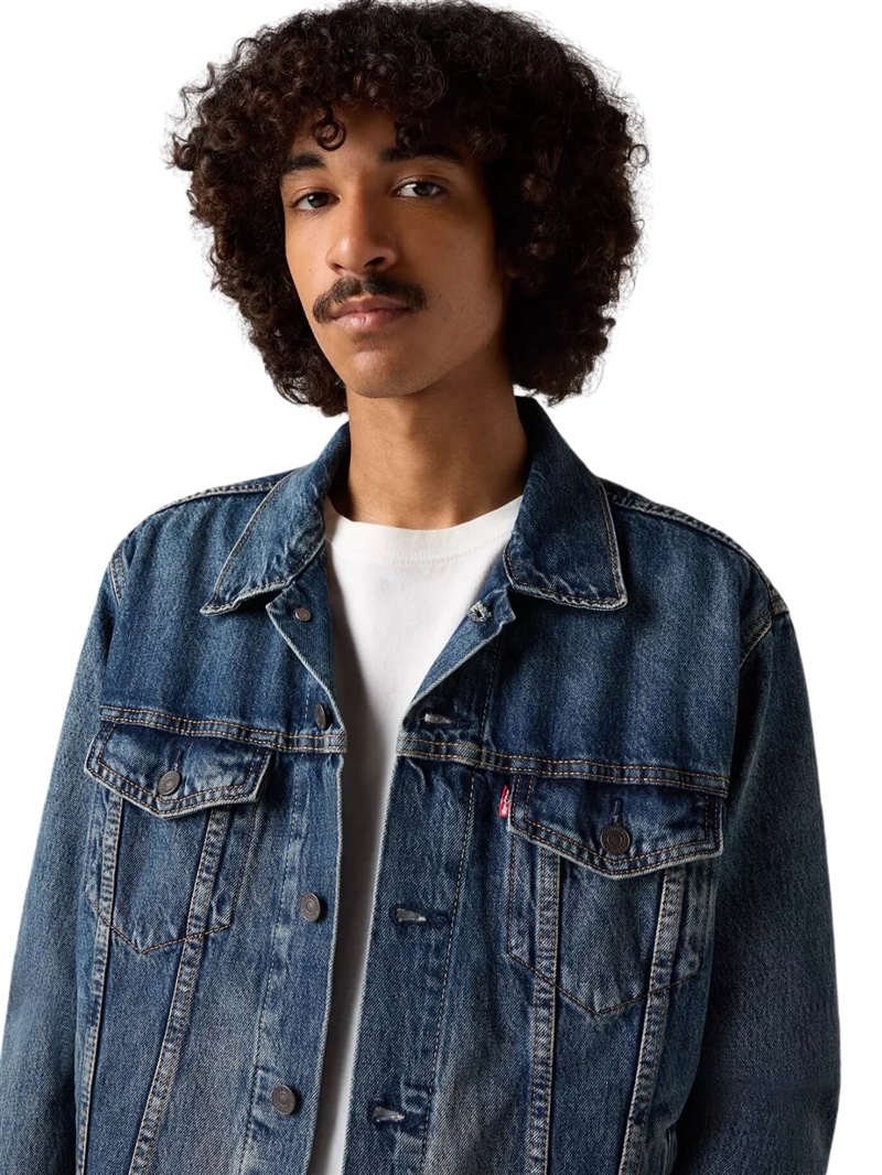 Levis-Giacca-Trucker-Blu-Broadway-Dettaglio