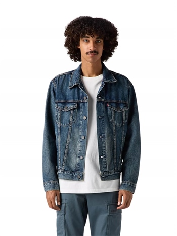 Levis-Giacca-Trucker-Blu-Broadway-Frontale