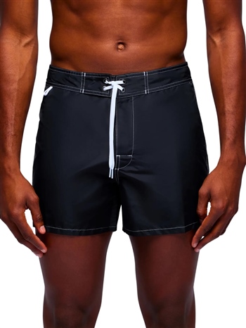Sundek-Costume-da-Bagno-Corto-Iconic-Taffeta-Nero-Frontale