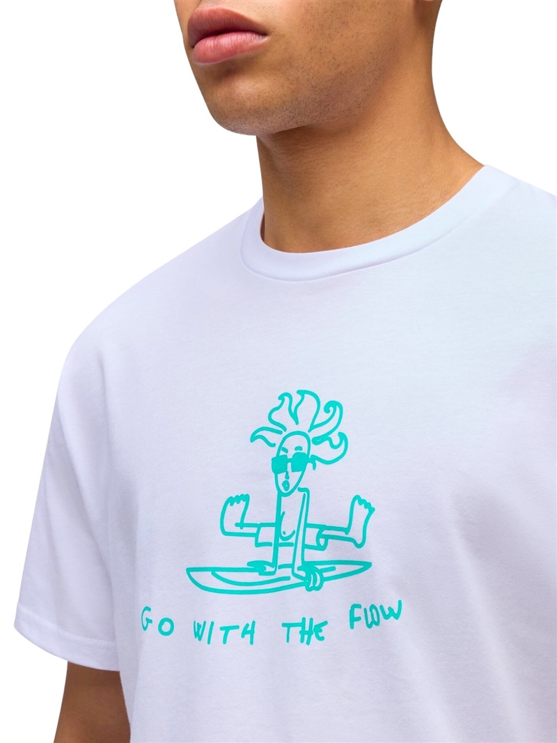 Sundek-T-shirt-Go-With-The-Flow-Bianco-Dettaglio