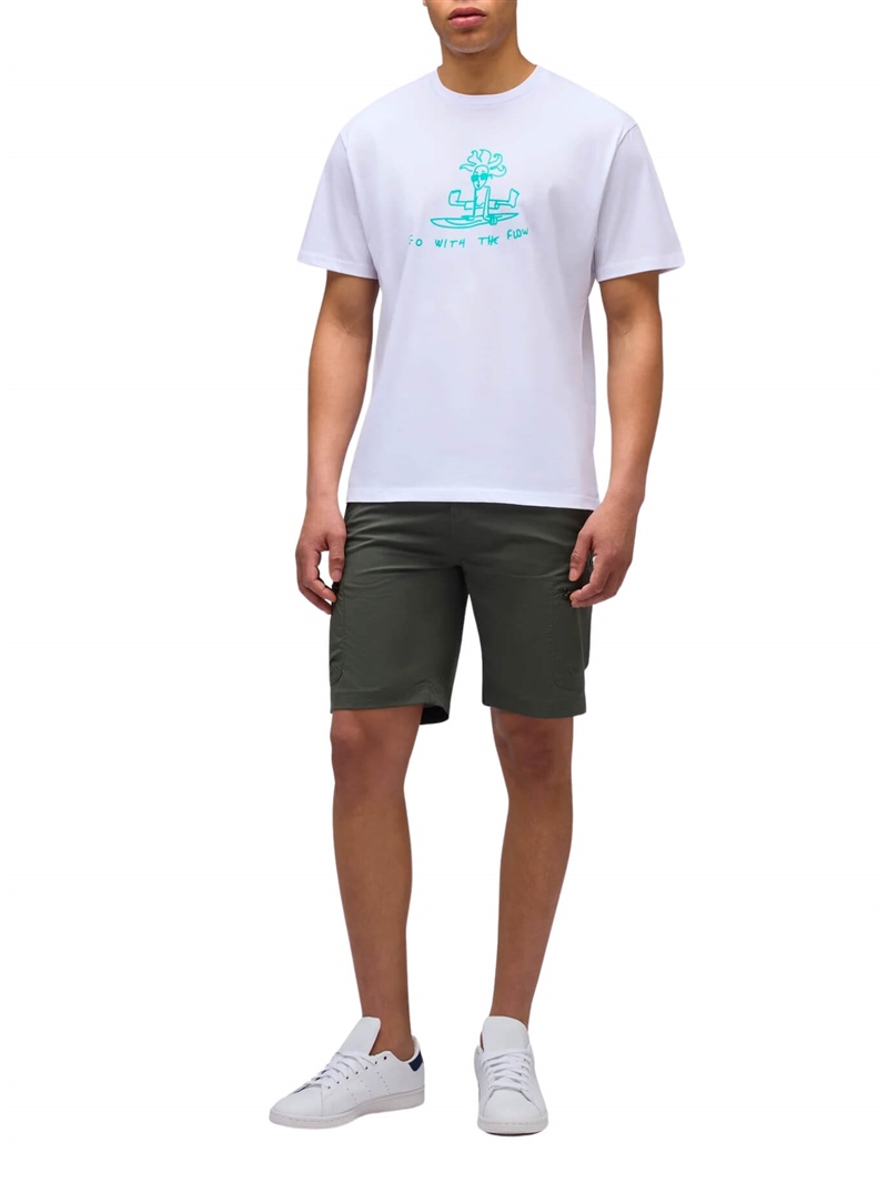 Sundek-T-shirt-Go-With-The-Flow-Bianco-Frontale-Intera