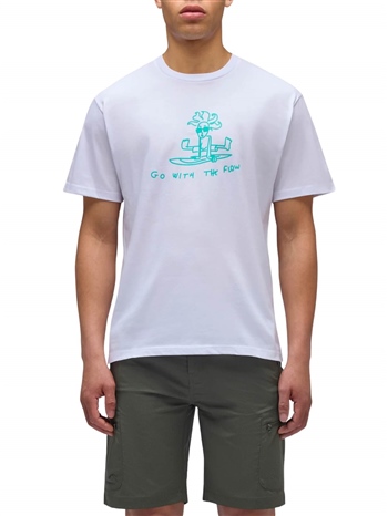 Sundek-T-shirt-Go-With-The-Flow-Bianco-Frontale