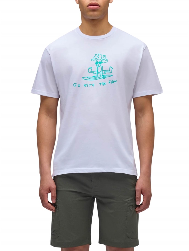 Sundek-T-shirt-Go-With-The-Flow-Bianco-Frontale