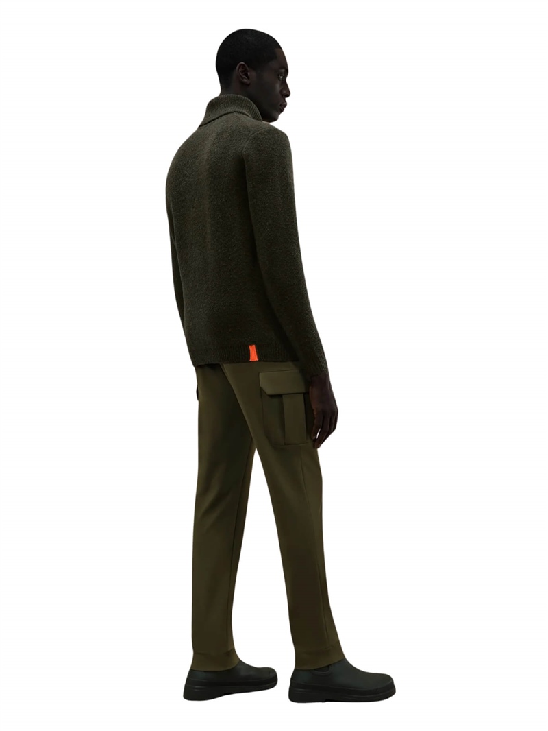 RRD-Maglia-Bouclè-Turtleneck-Knit-Verde-Militare-Retro
