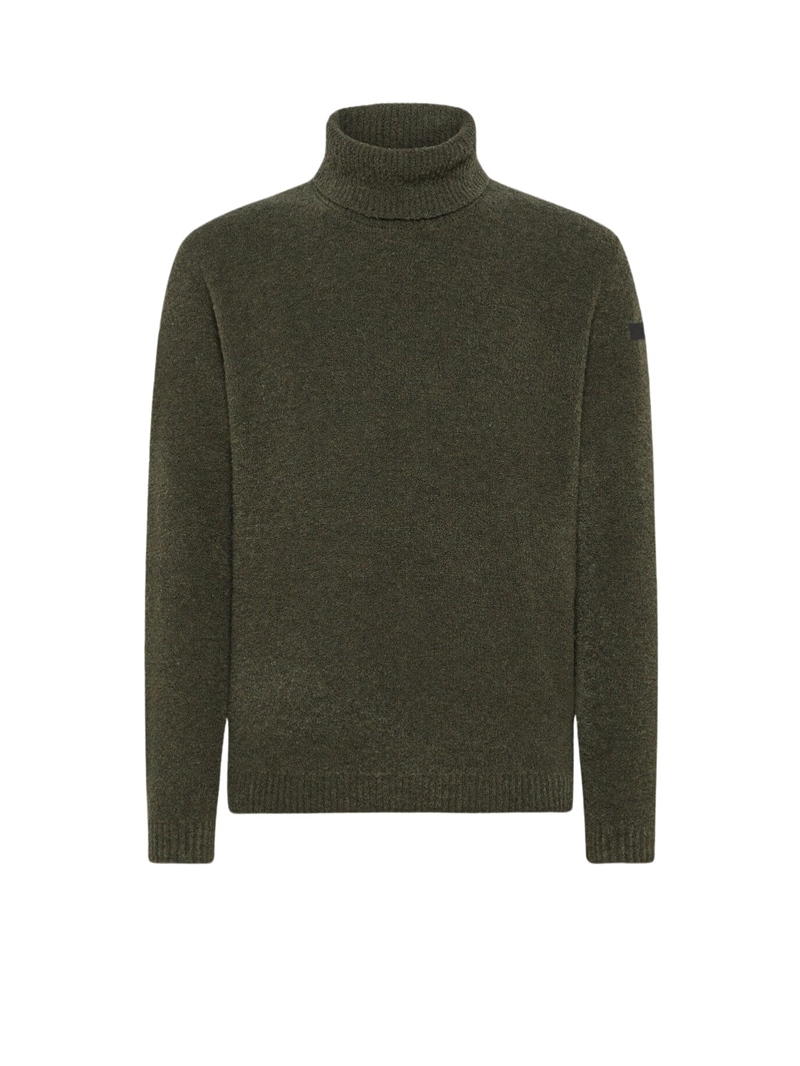 RRD-Maglia-Bouclè-Turtleneck-Knit-Verde-Militare