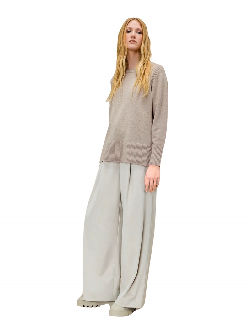 RRD-Maglia-Furbi-Wool-Round-Wom-Knit-Beige-Frontale-Intera