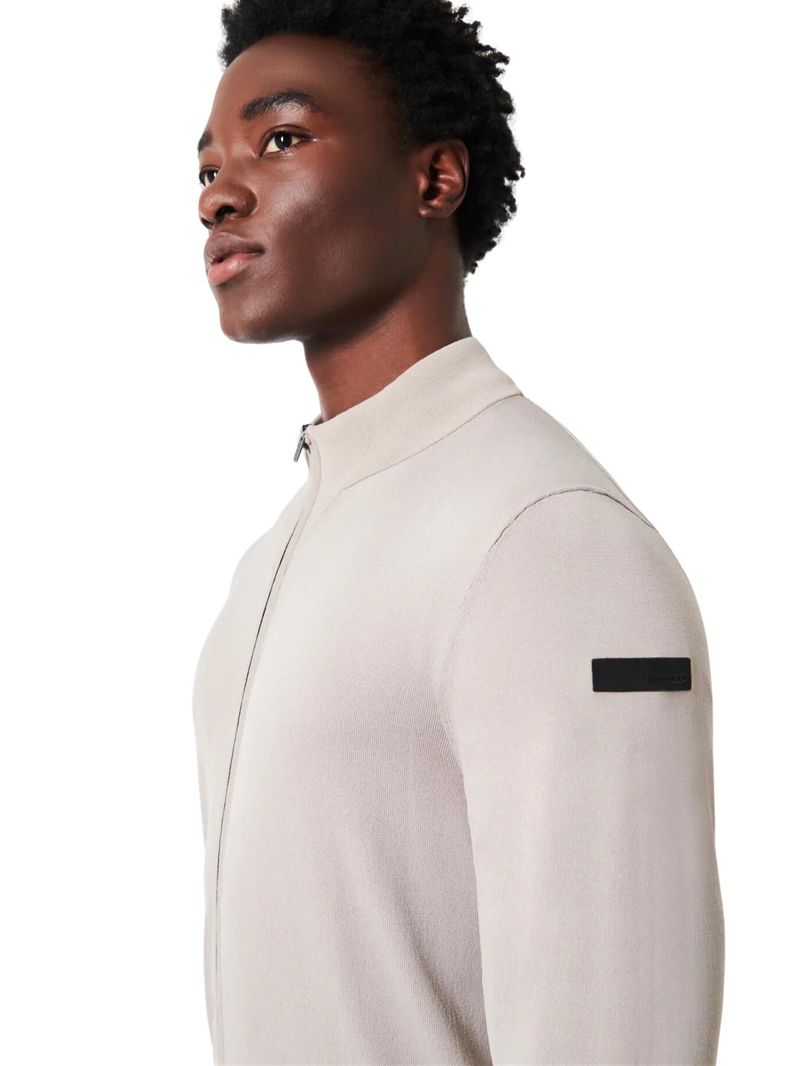 RRD-Maglia-Maxell-Full-Zip-Knit-Bianco-Sabbia-Dettaglio