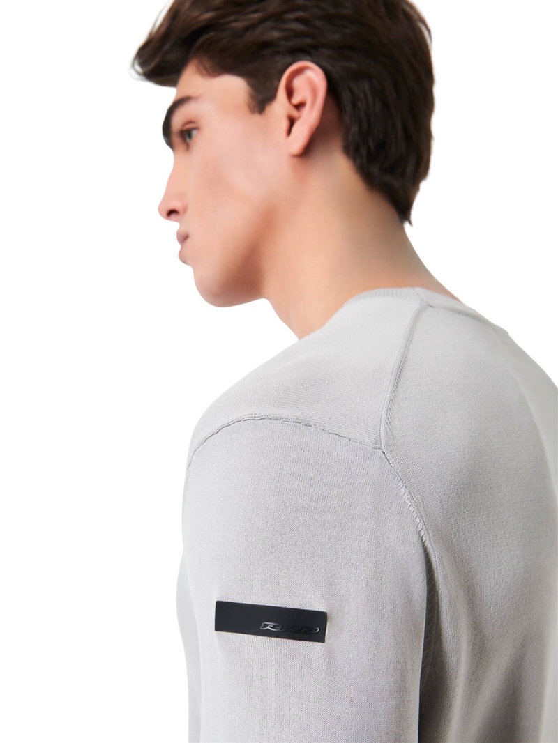 RRD-Maglia-Maxell-Round-Knit-Grigio-Chiaro-Dettaglio