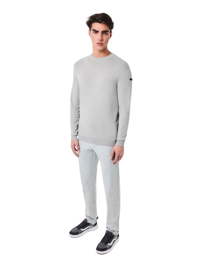 RRD-Maglia-Maxell-Round-Knit-Grigio-Chiaro-Frontale-Intera