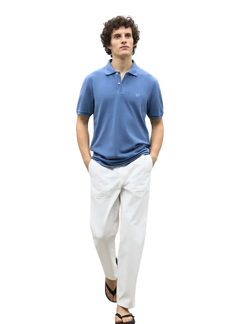 Ecoalf-Polo-Tedan-Indigo-Chiaro-Frontale-Intera