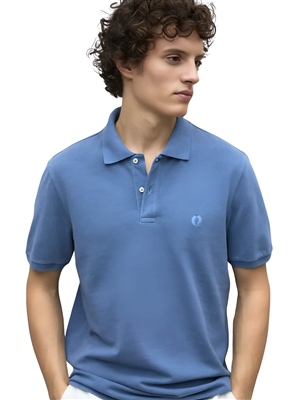Ecoalf-Polo-Tedan-Indigo-Chiaro-Frontale