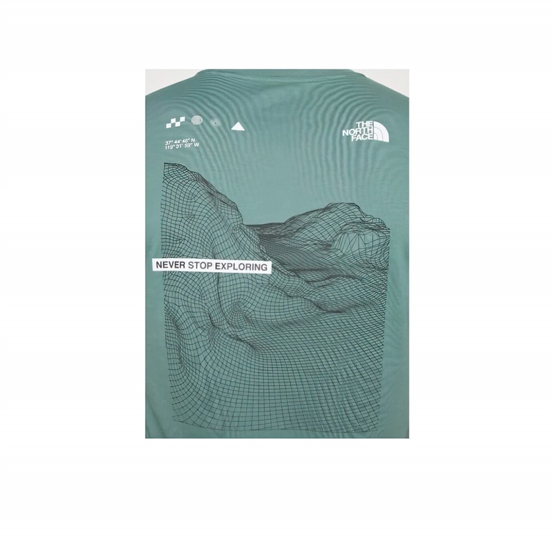 The-North-Face-Foundation-Graphic-Tee-shirt-uomo-dark-sage-stampa-retro