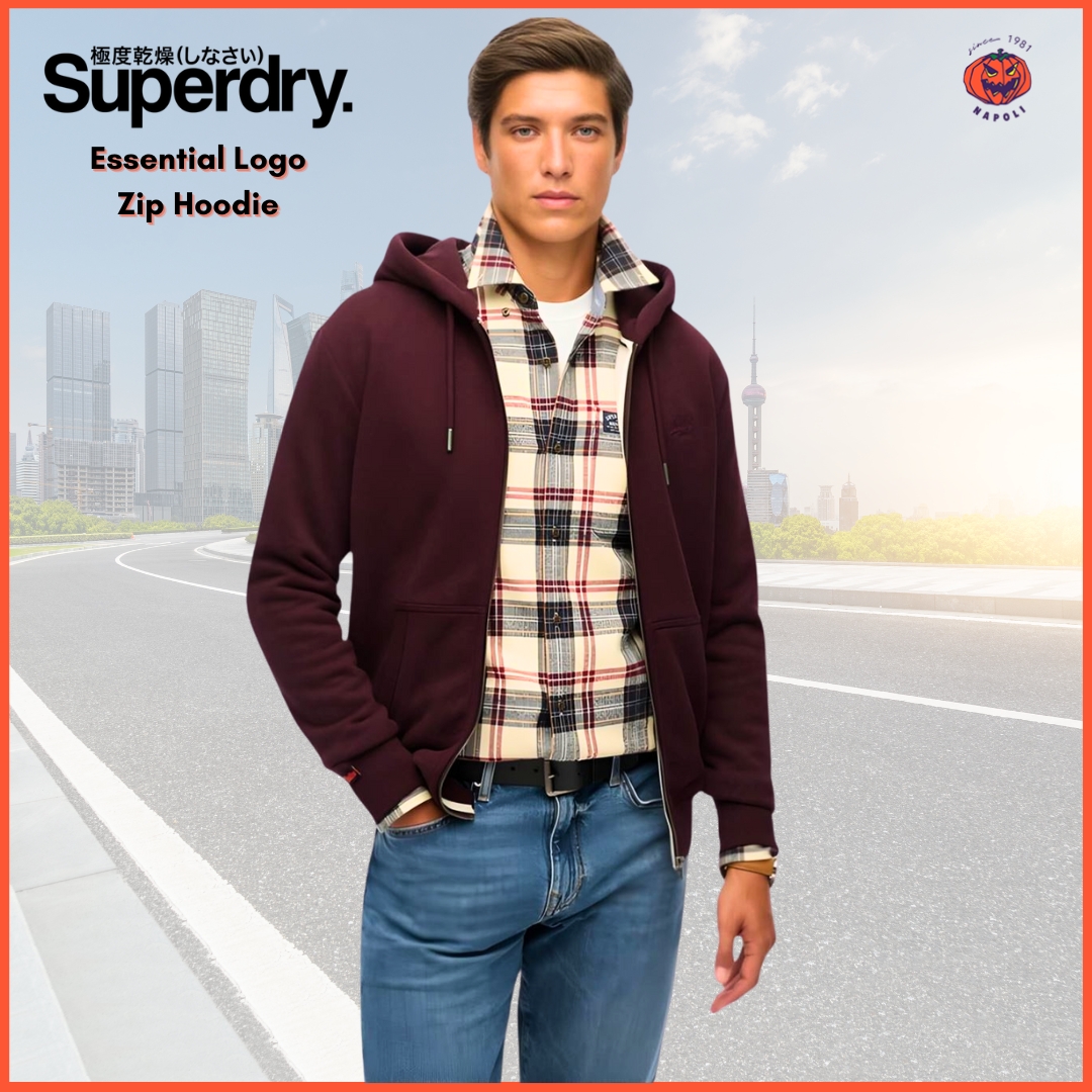 Superdry Felpa Essential Logo Zip Hoodie